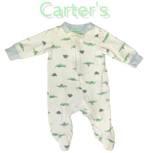 5/$25 Carter's Alligator/Tortoise Footies Size 3M